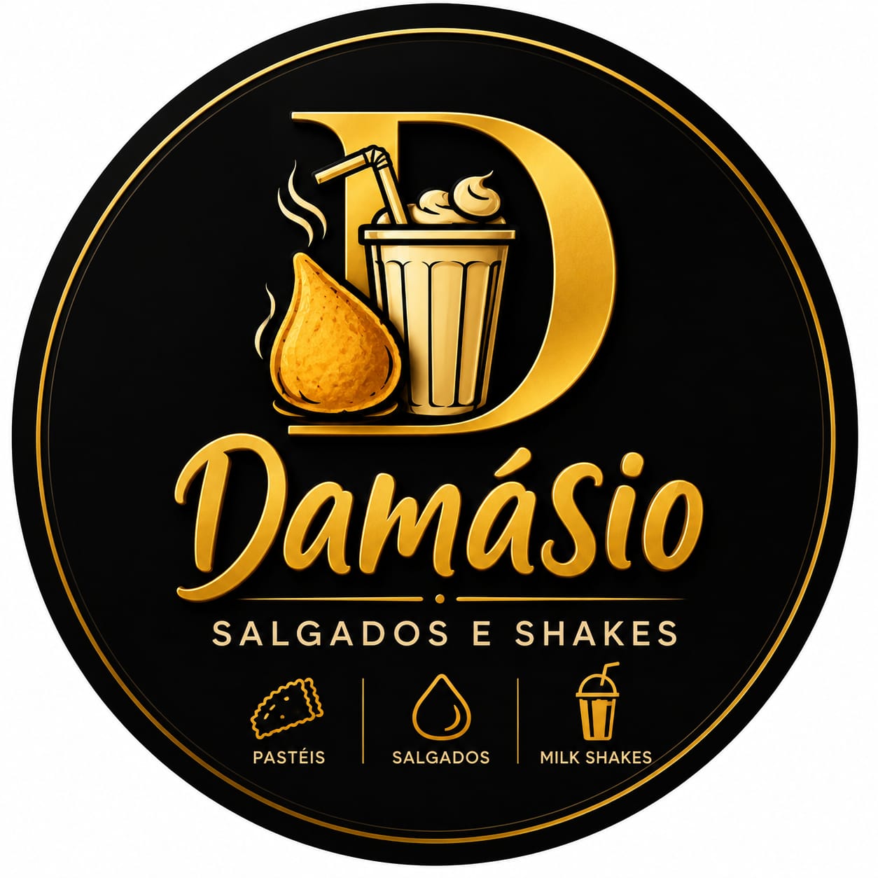 Logo Damásio Salgados e Shakes